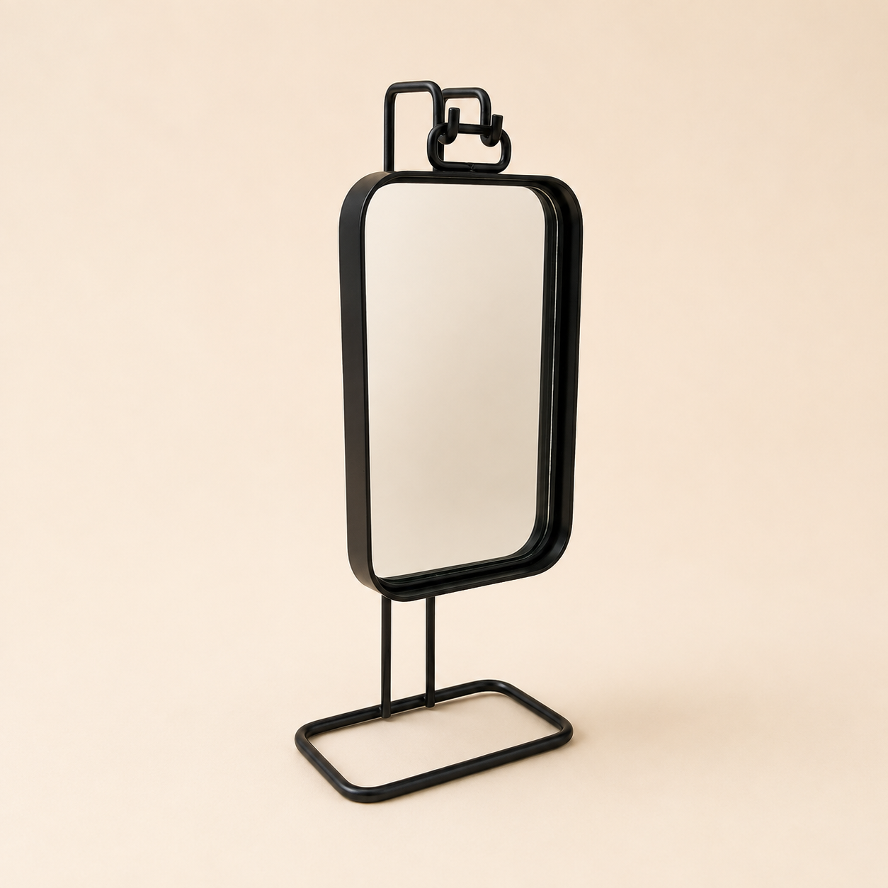 ESPEJO NEGRO RECTANGULAR EN BASE