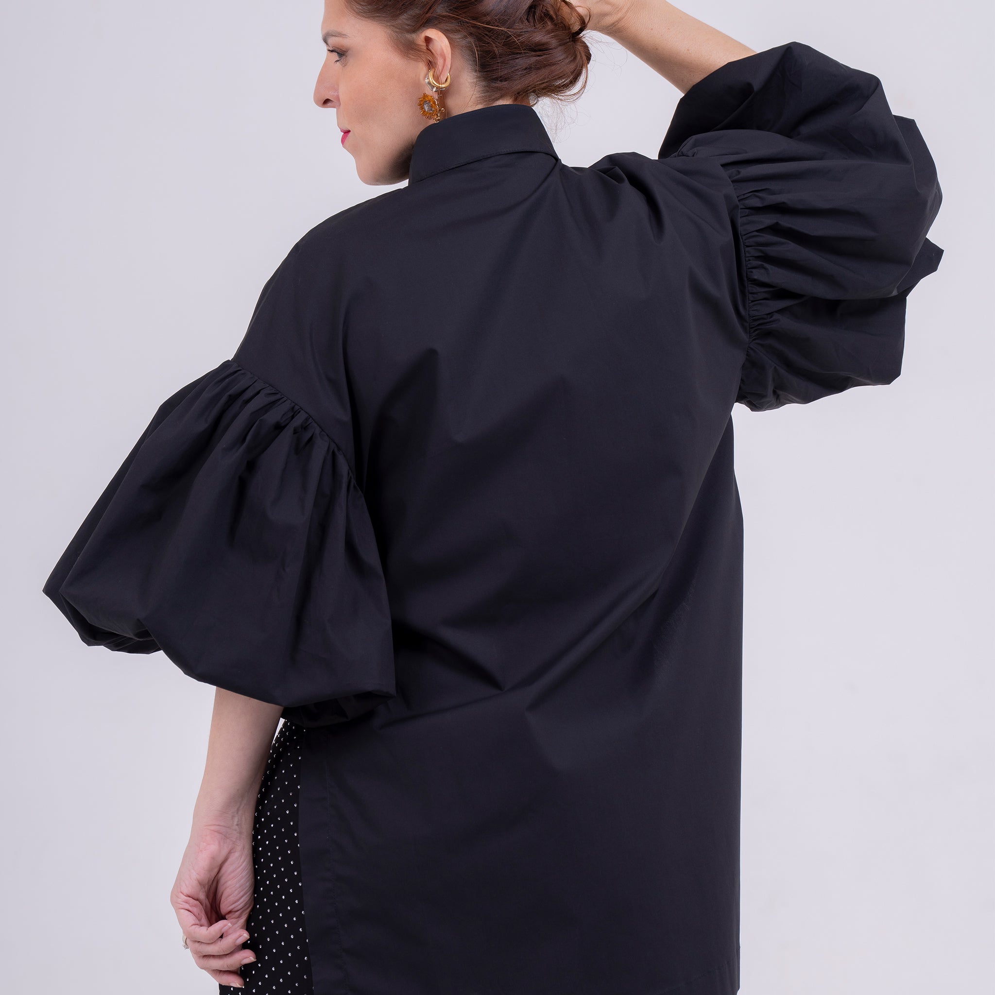 Camisa Marla Negra Manga Corta