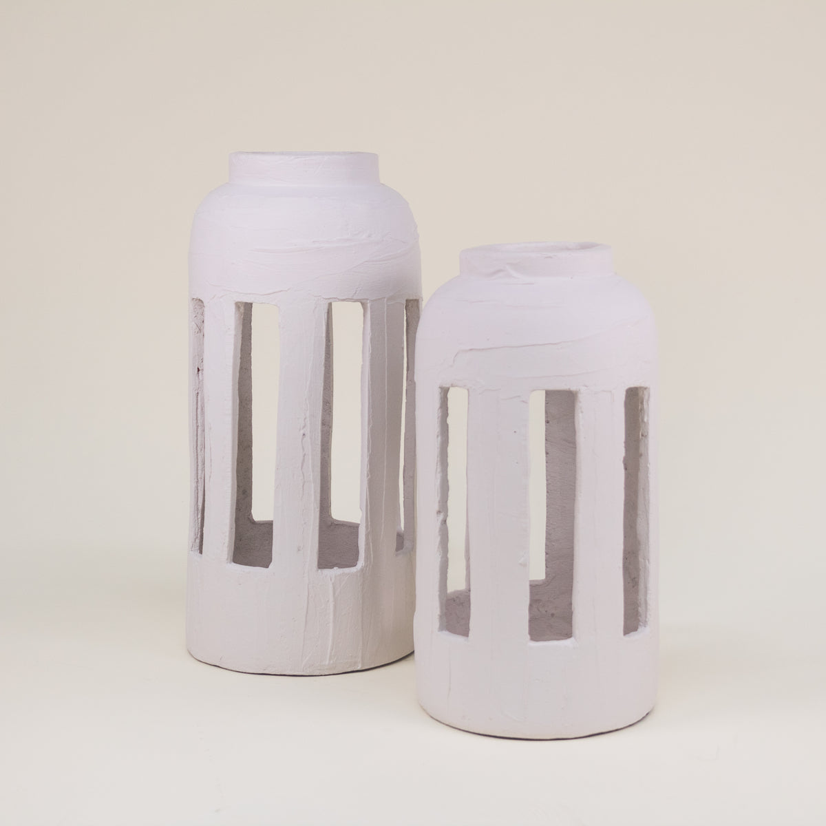 SET LINTERNAS CRUDO BLANCO HUESO
