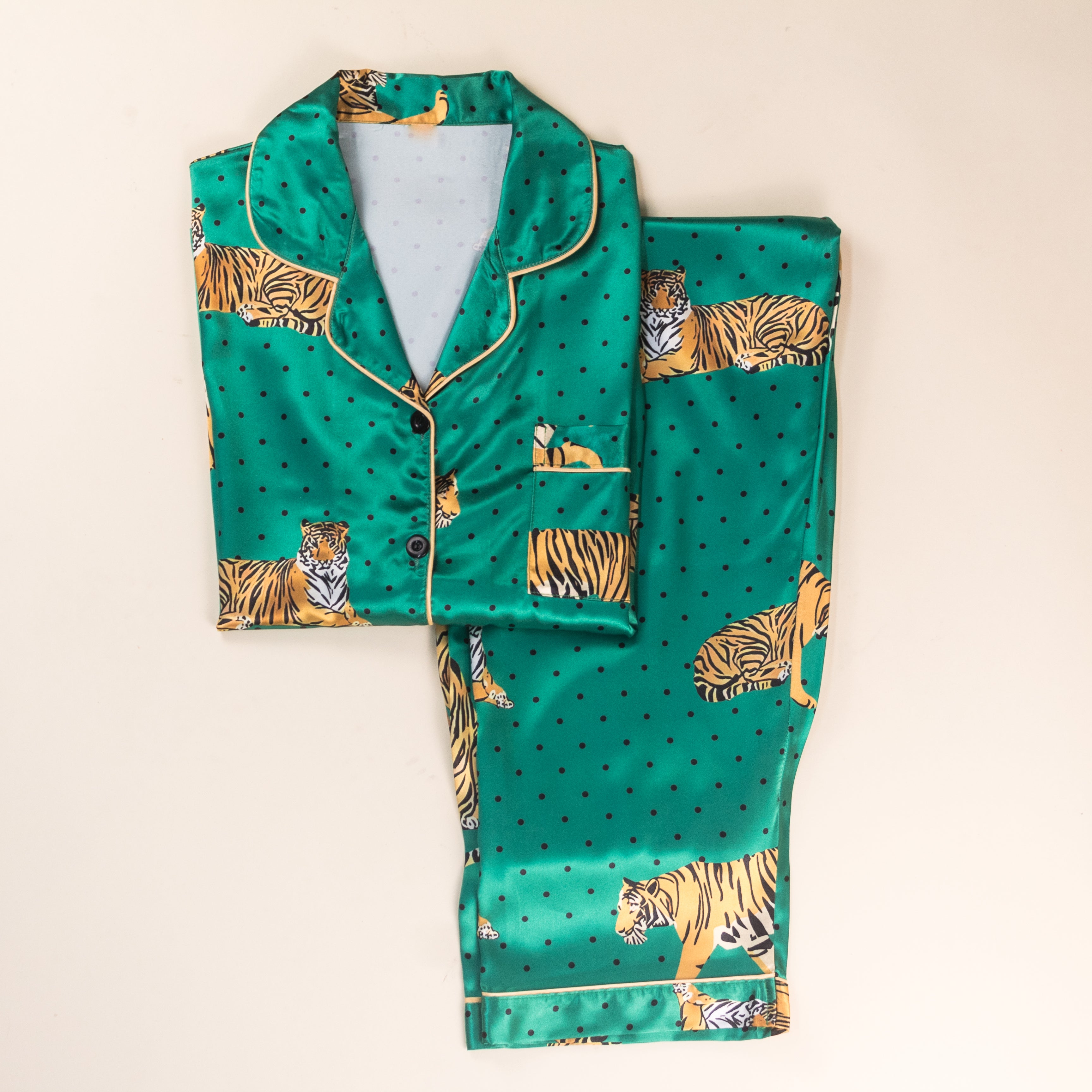 Pijama Verde Print Tigre