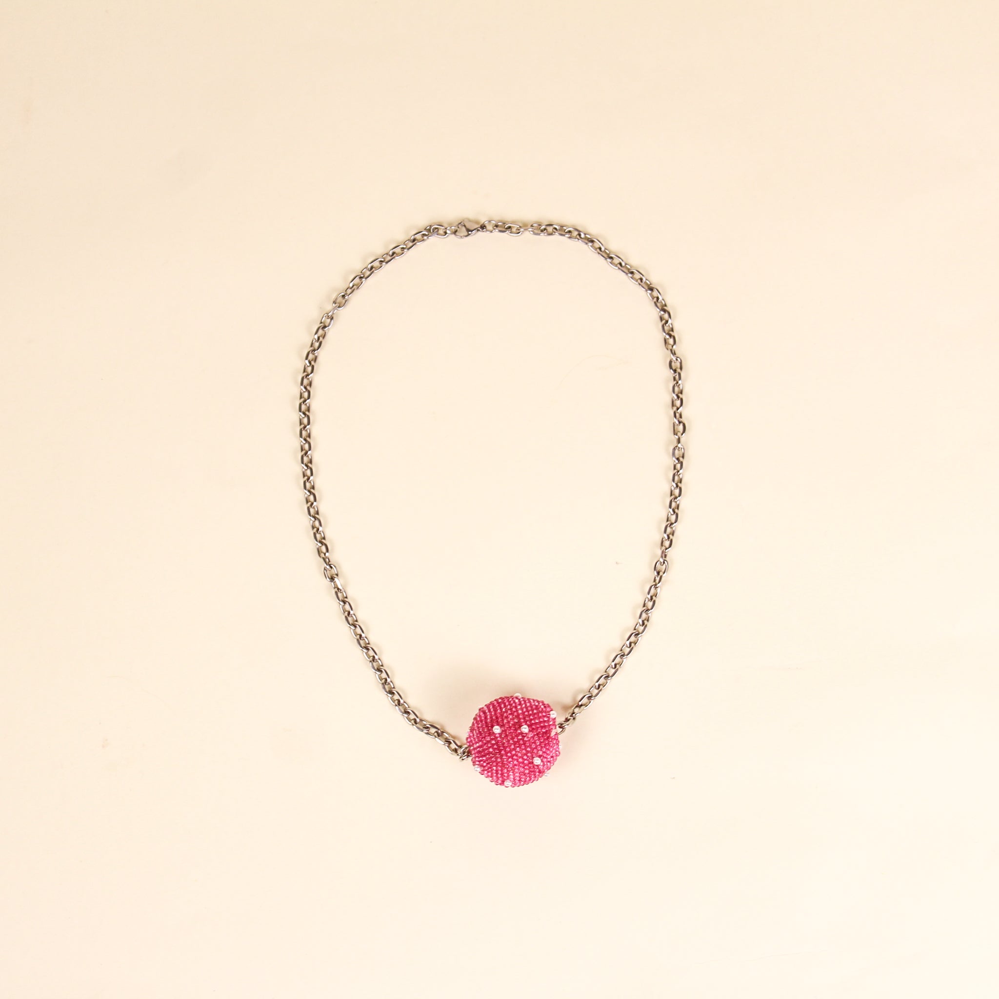 COLLAR BOLA ROSA