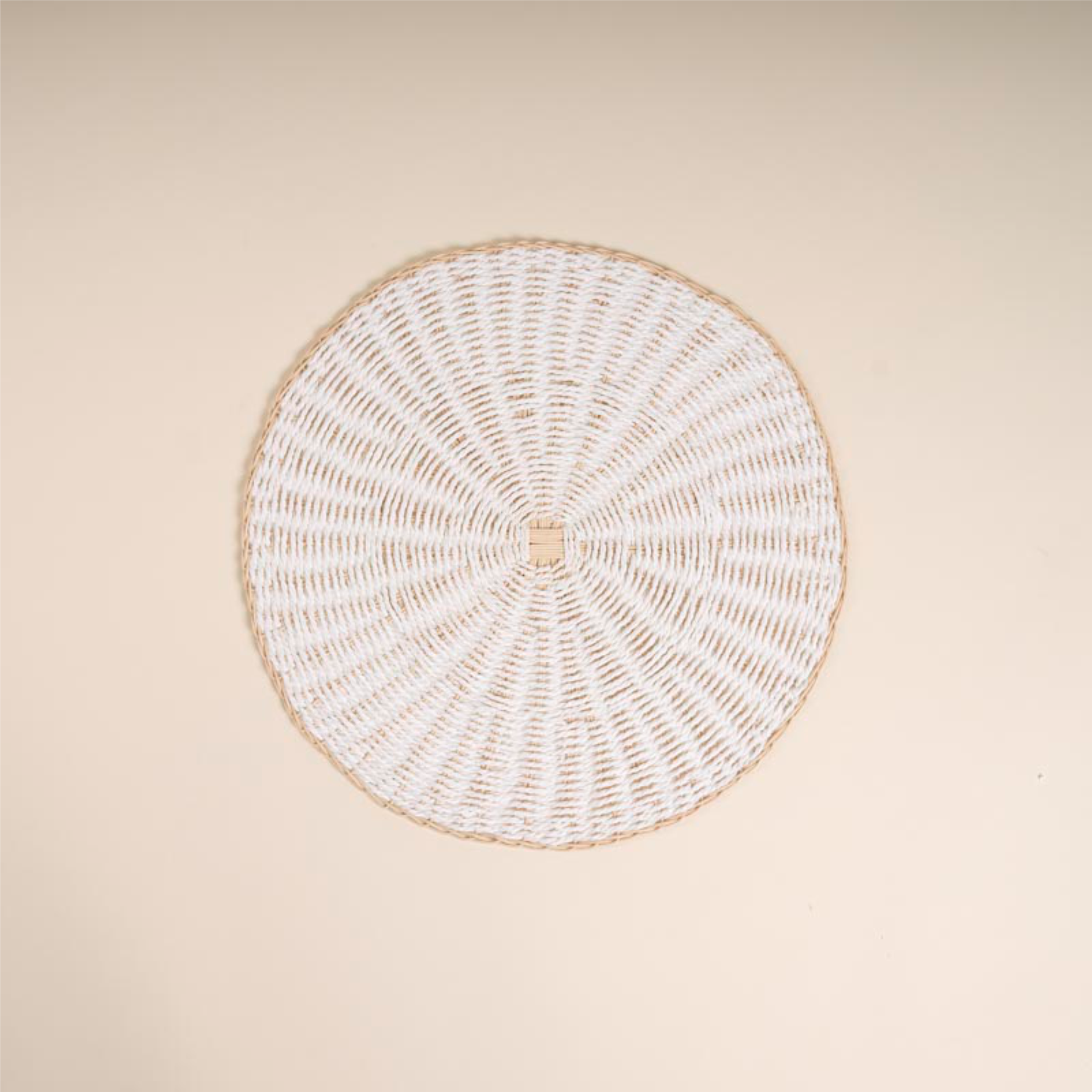 MANTEL YUTE BLANCO CIRCULAR